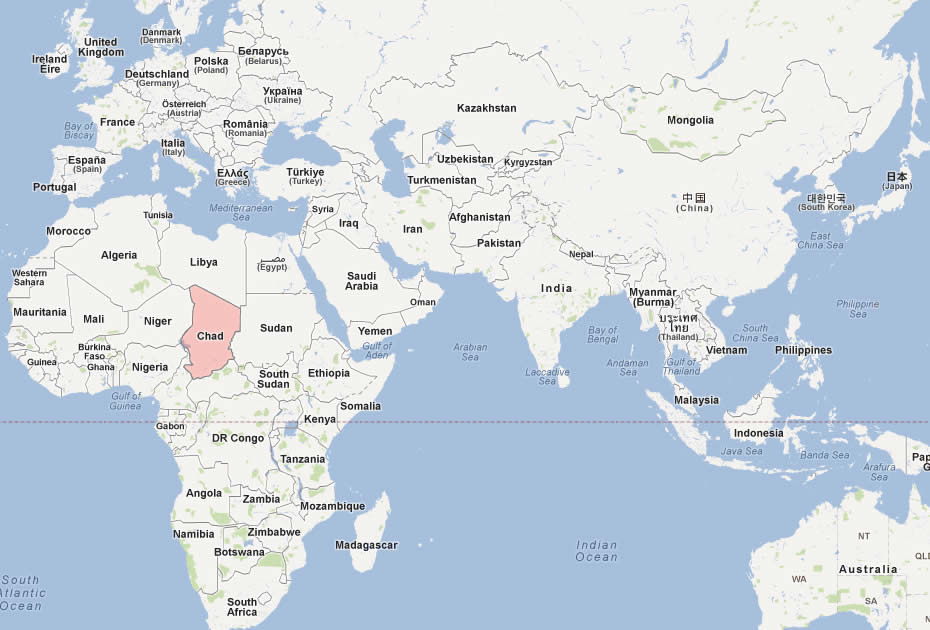 carte du tchad afrique